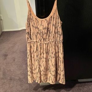 Beige and sequin dress
